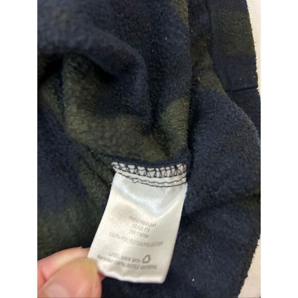 Outdoor Life Small S plush Flannel buttons shirt green black rn#15099 - Picture 2 of 6